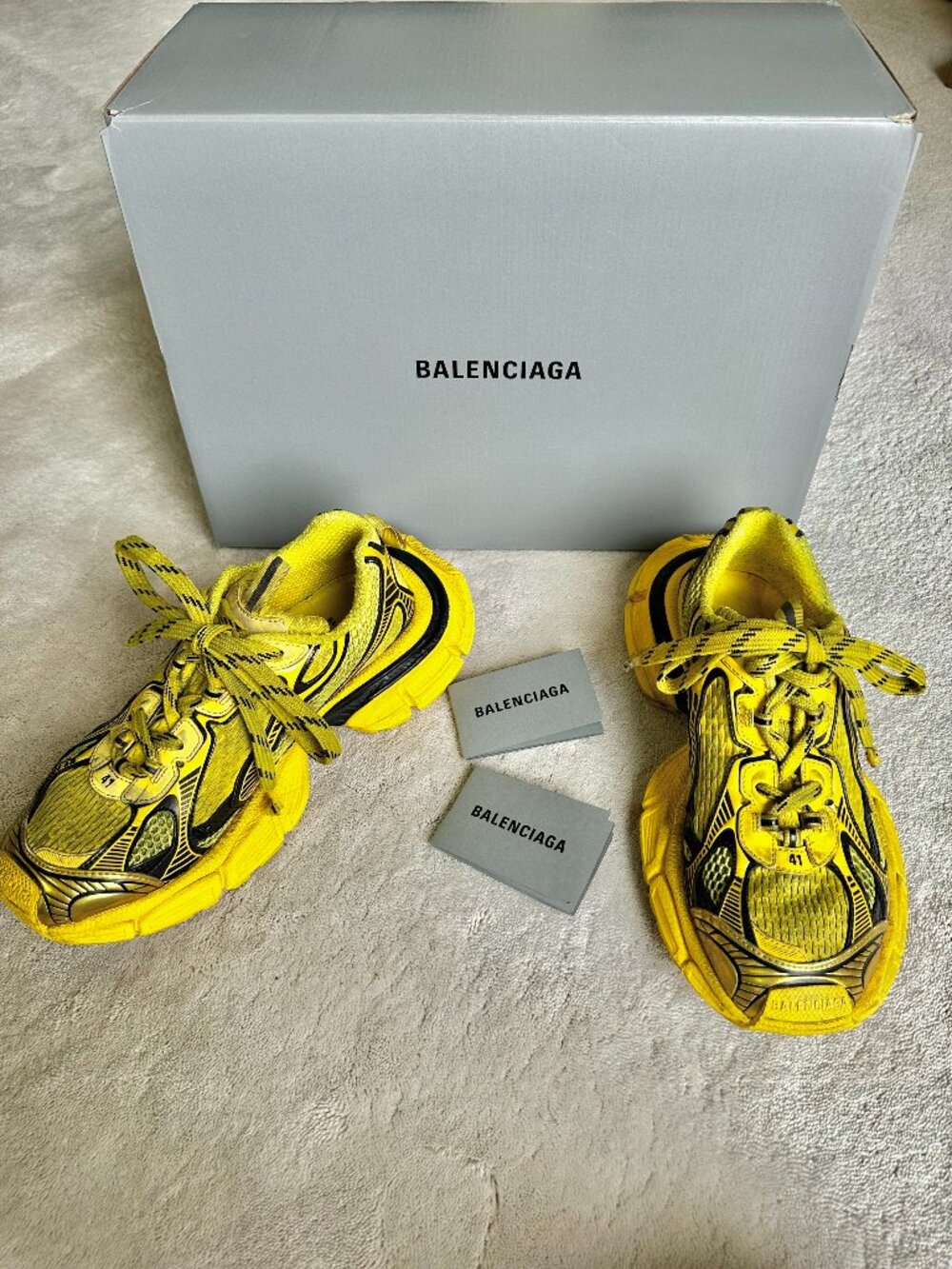 100% Authentic BALENCIAGA 3XL ‘Worn-Out Yellow’ SNEAKERS Size 41 EUR | Fits 8-9
